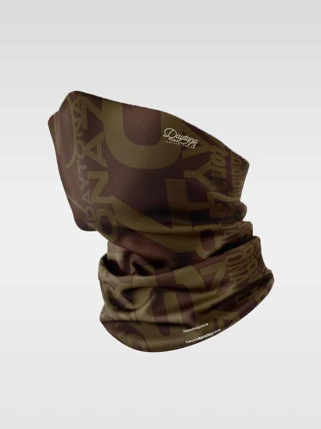 Daytona Tour de cou cache-cou moto marron lycra