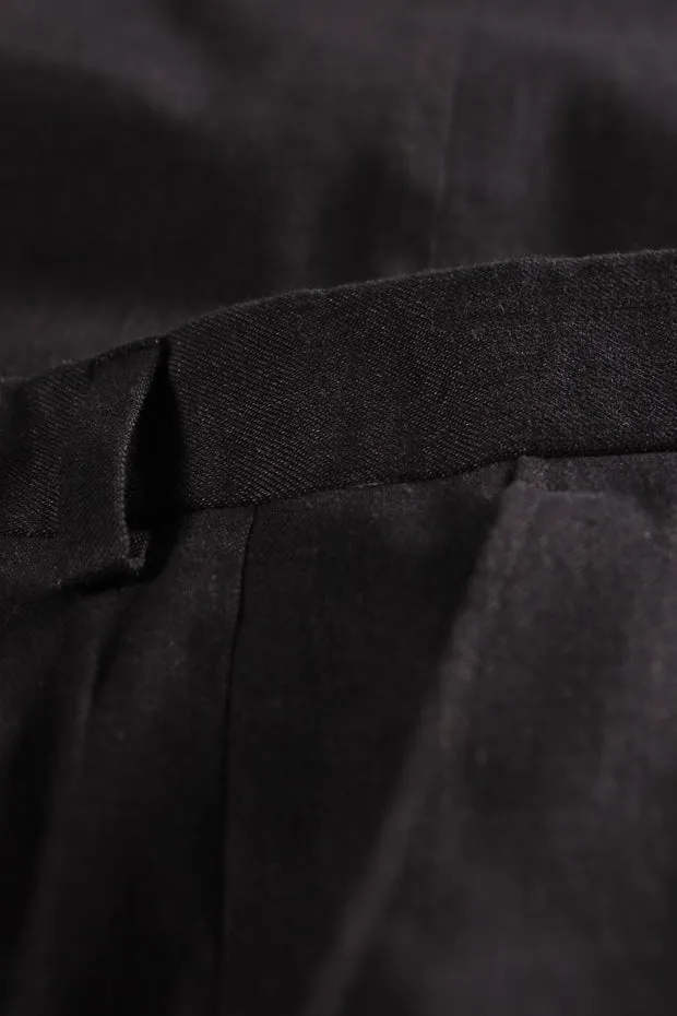 HOLLINGTON Jules pantalon large graphite lin coton