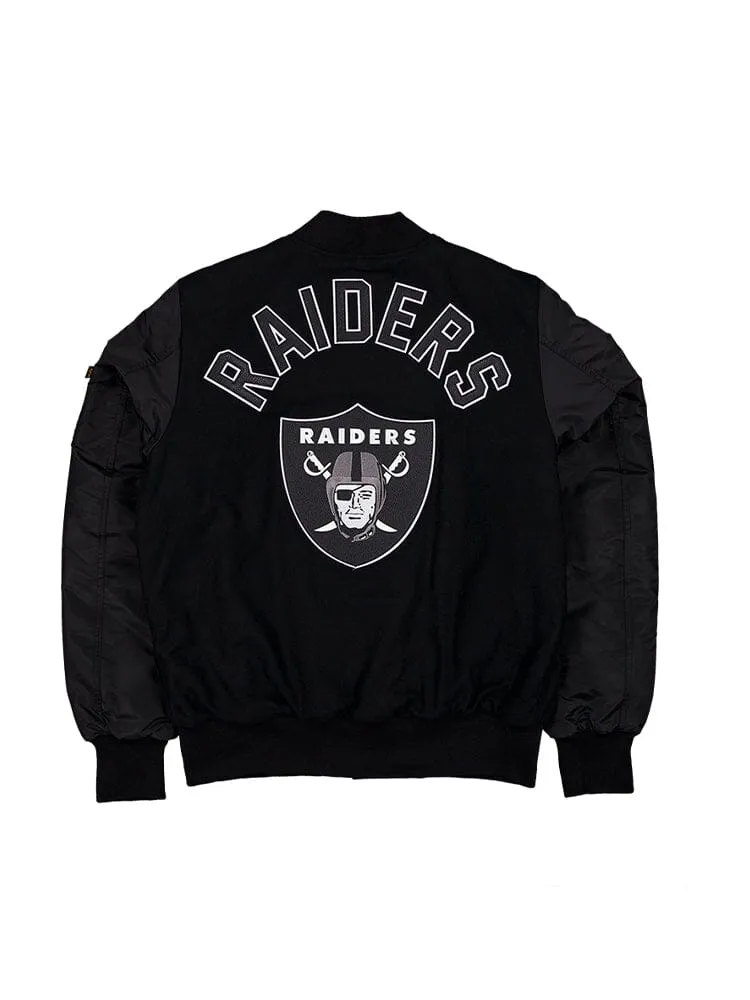 Alpha Industries MA-1 Raiders bomber noir laine patchs