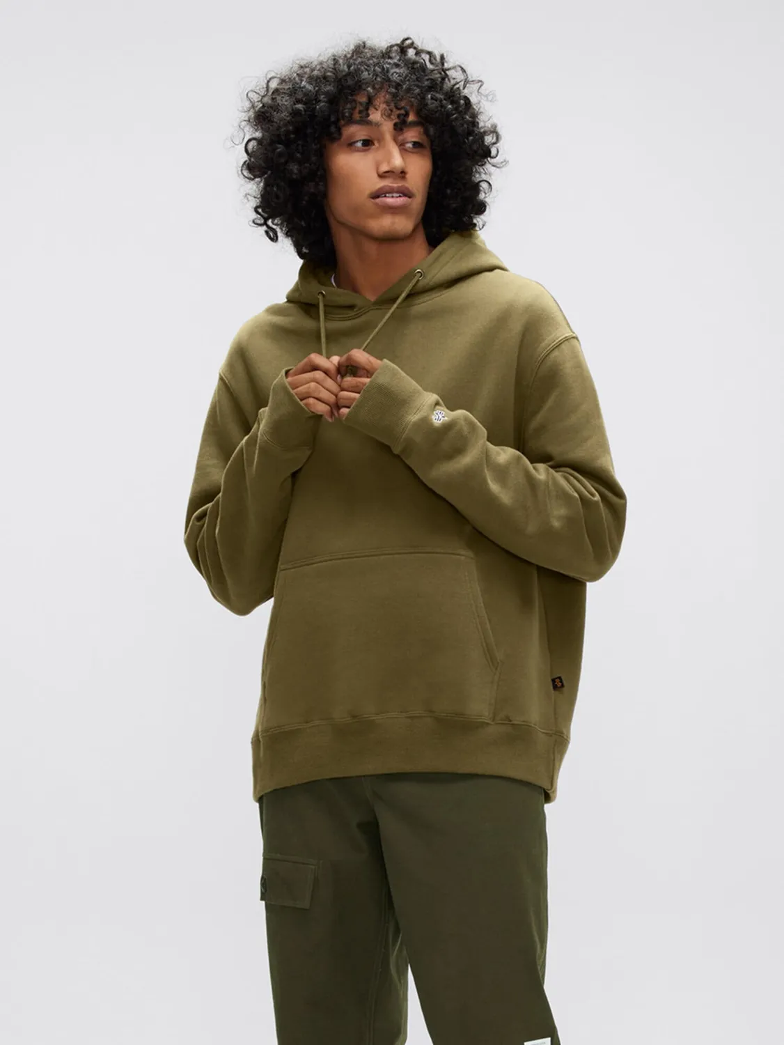 Alpha Industries hoodie sweat olive capuche coton
