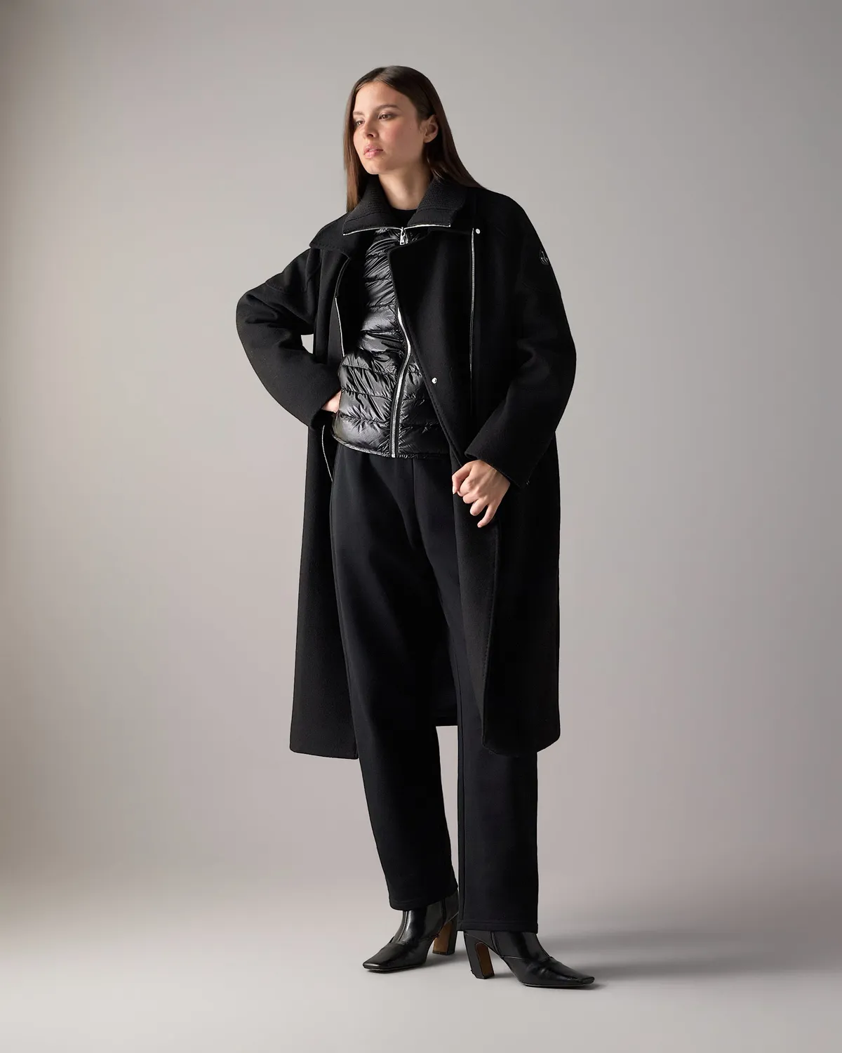 Moose Knuckles Grid 3-en-1 parka laine noire modulable