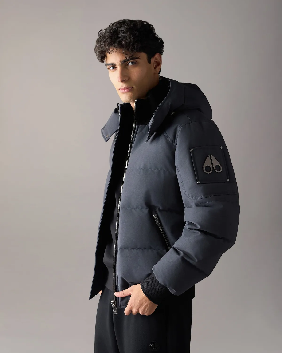 Moose Knuckles Banff Down bomber noir duvet chaud