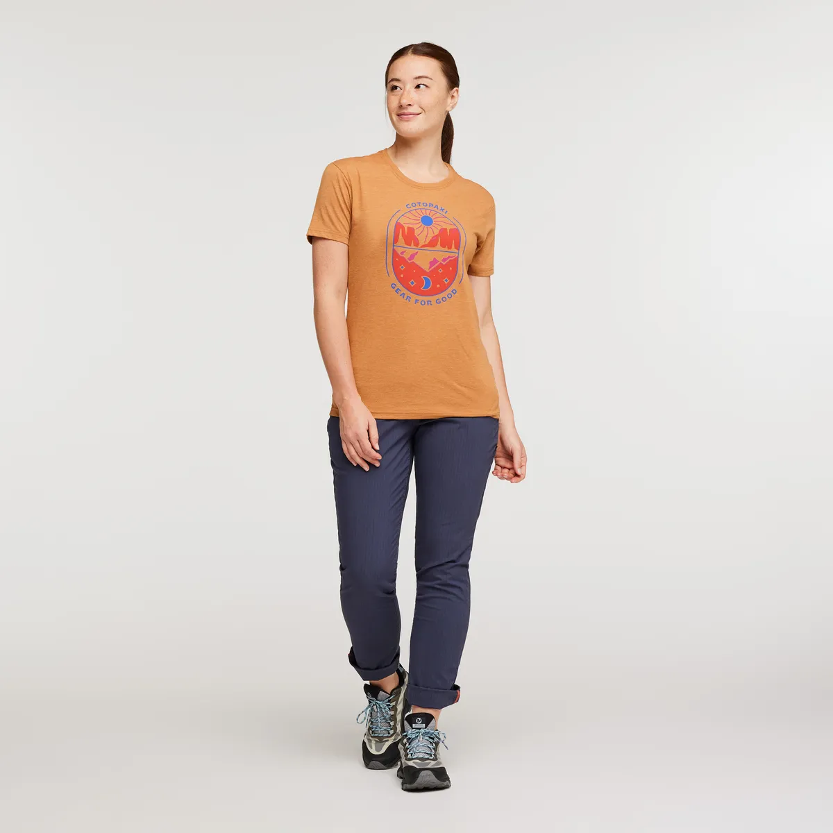 Cotopaxi Day and Night t-shirt femme coton maritime