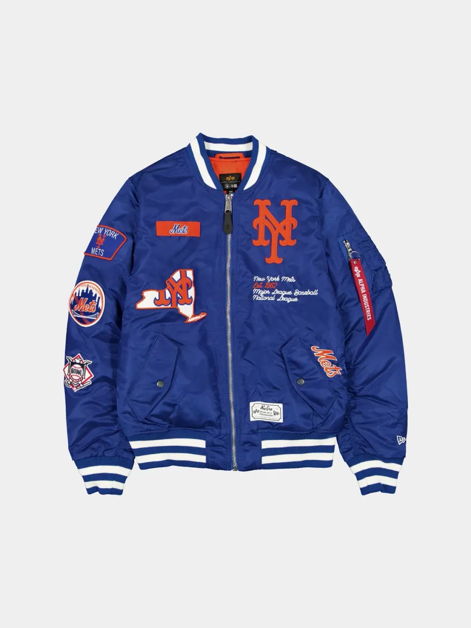 Alpha Industries MA-1 bomber New York Mets bleu patchs