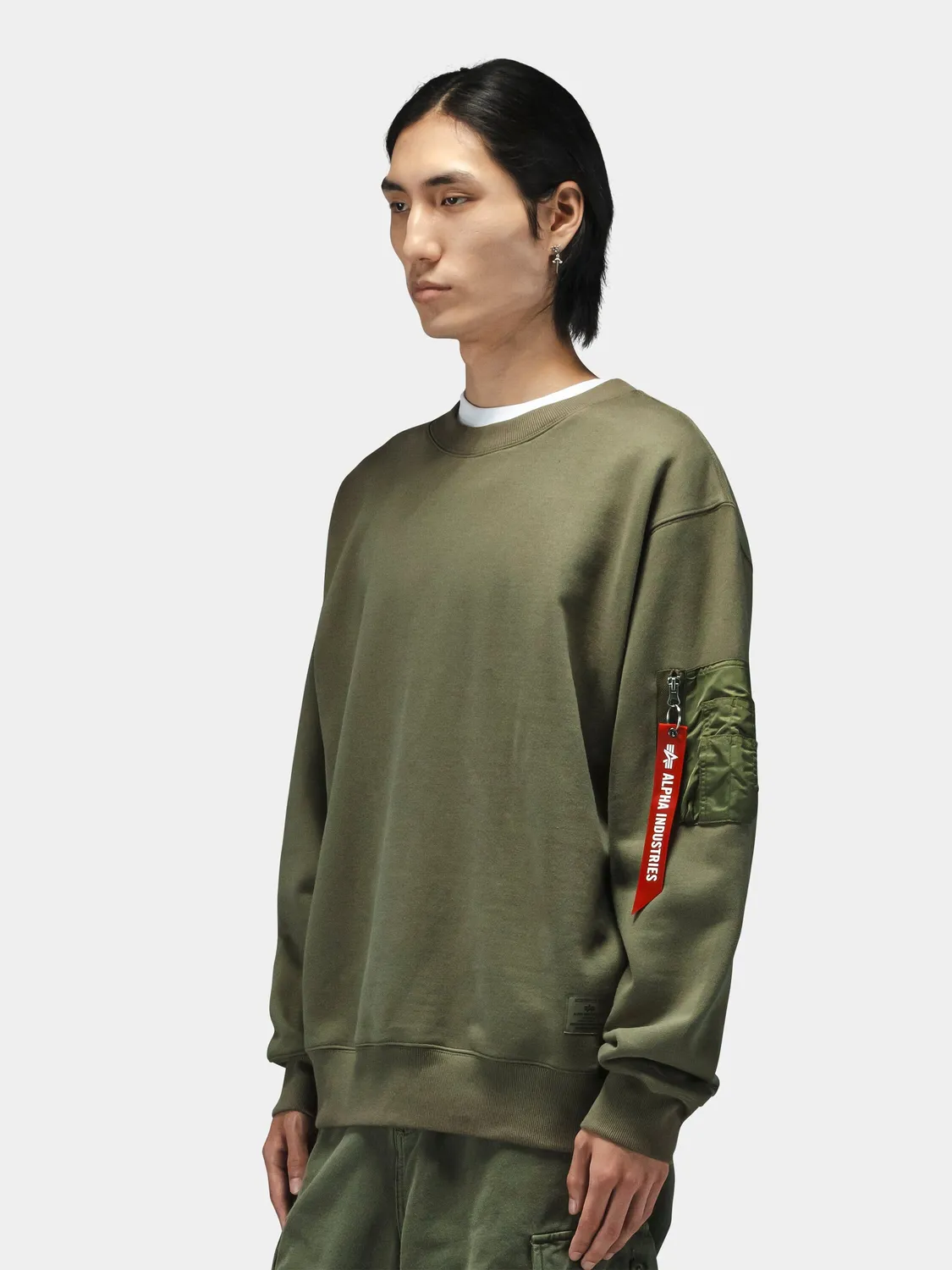 Alpha Industries Utility Pocket sweat OG-107 green coton