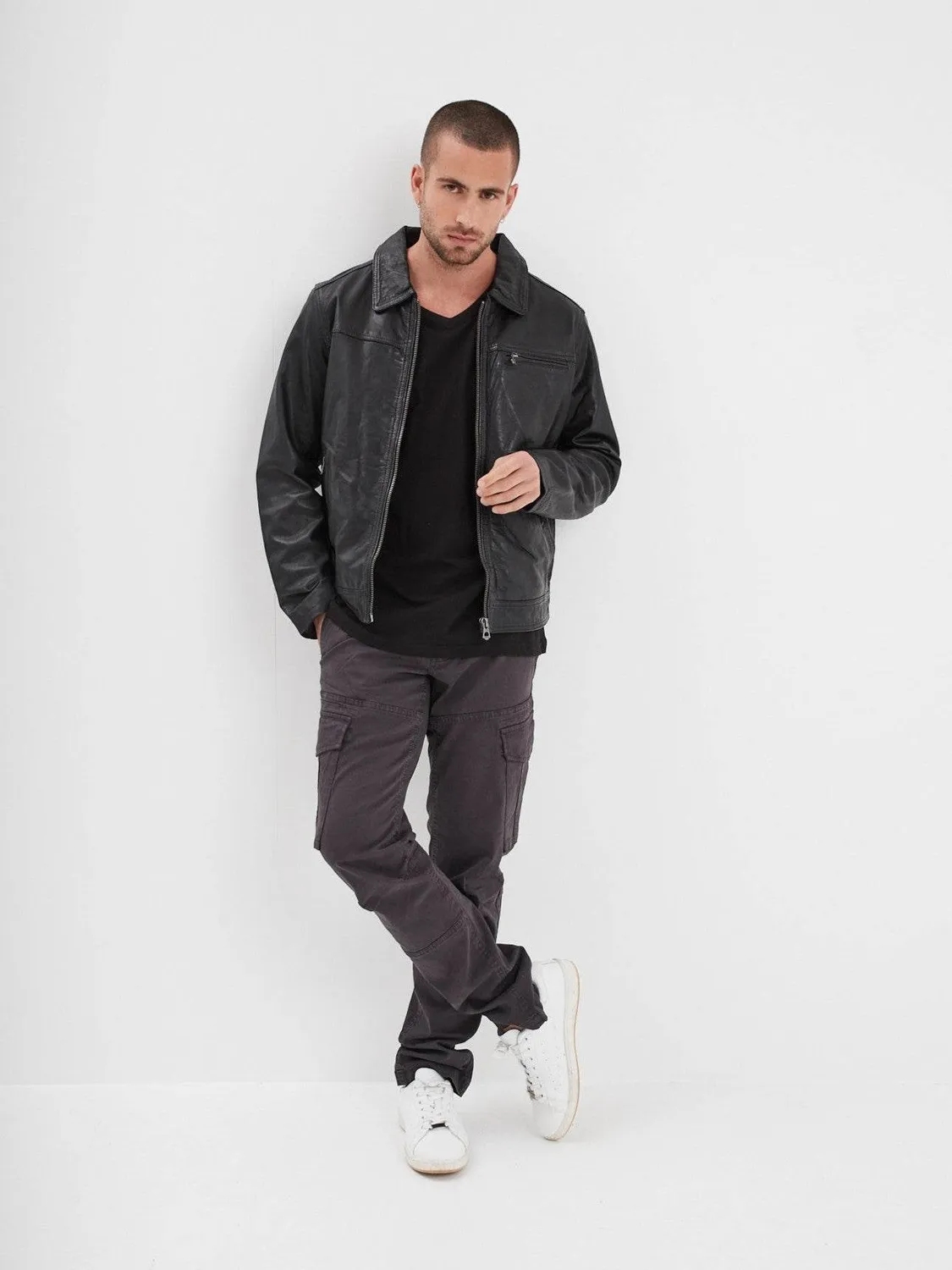 DAYTONA Major blouson cuir mouton cognac