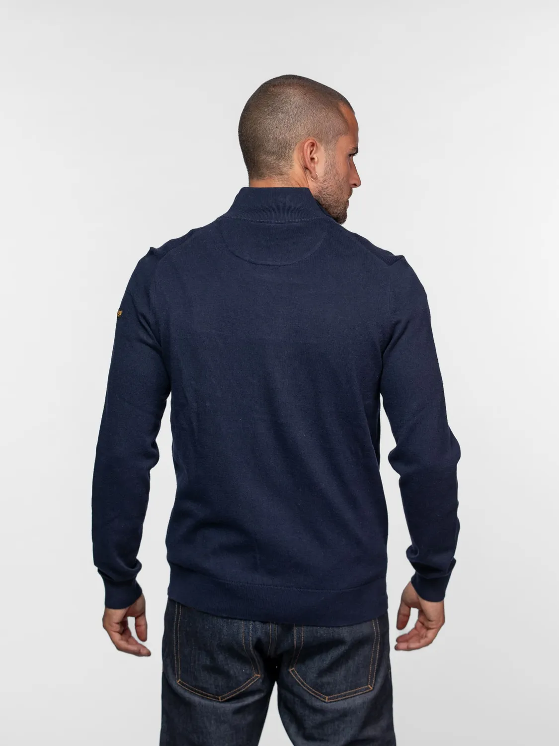 Daytona Arnold cardigan zippé homme beige coton cachemire