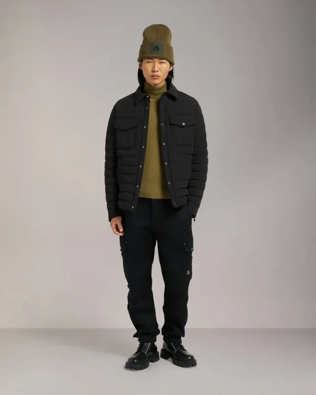 Moose Knuckles Lennox Shirt veste noire matelassée