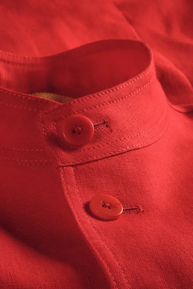 Hollington Megève veste lin pur rouge légère