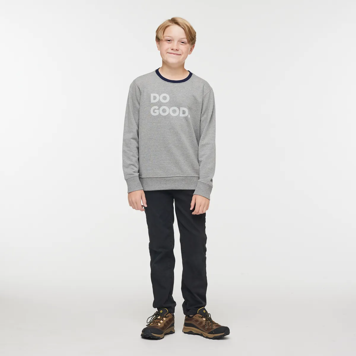 Cotopaxi Do Good Crew sweat enfant Heather Grey molleton