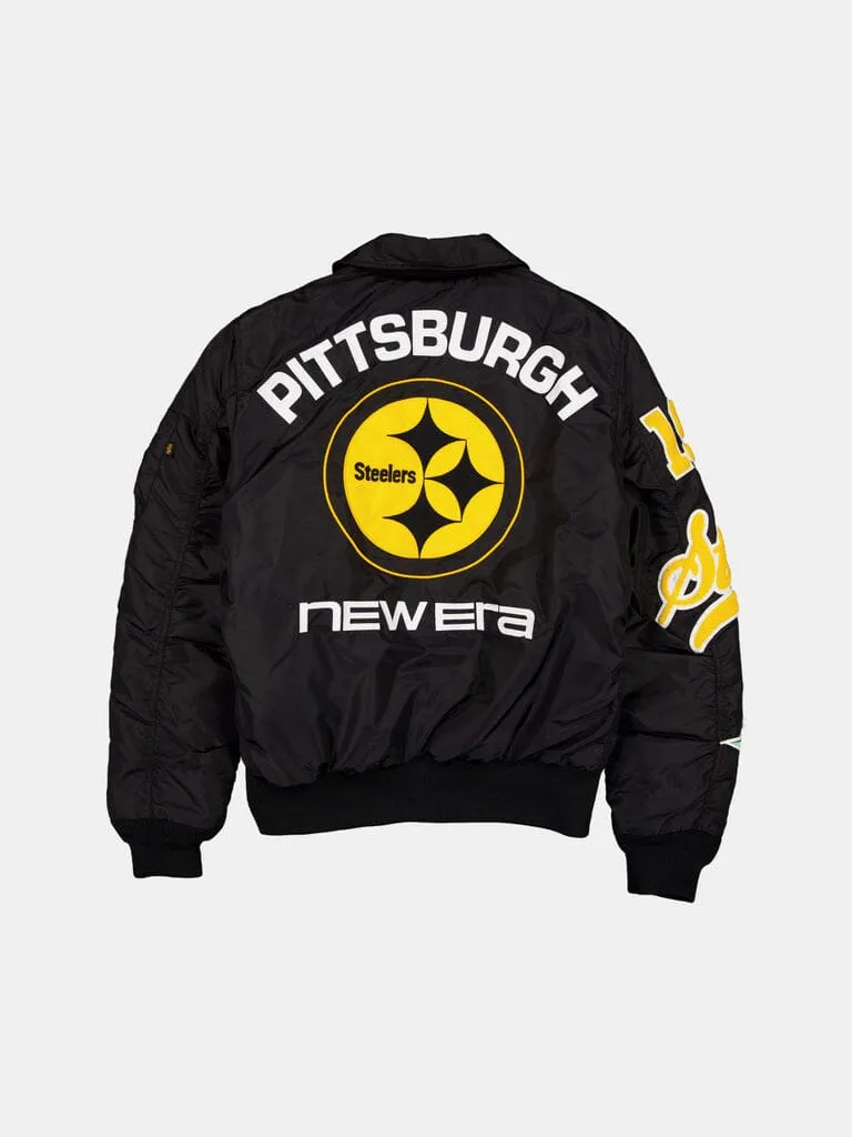 Alpha Industries MA-1 bomber Pittsburgh Steelers noir brodé
