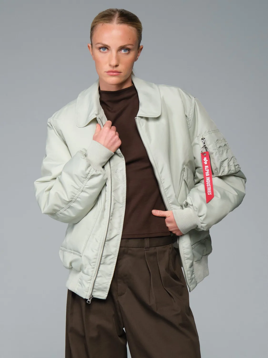 Alpha Industries CWU 45/P Oxford blouson light mineral
