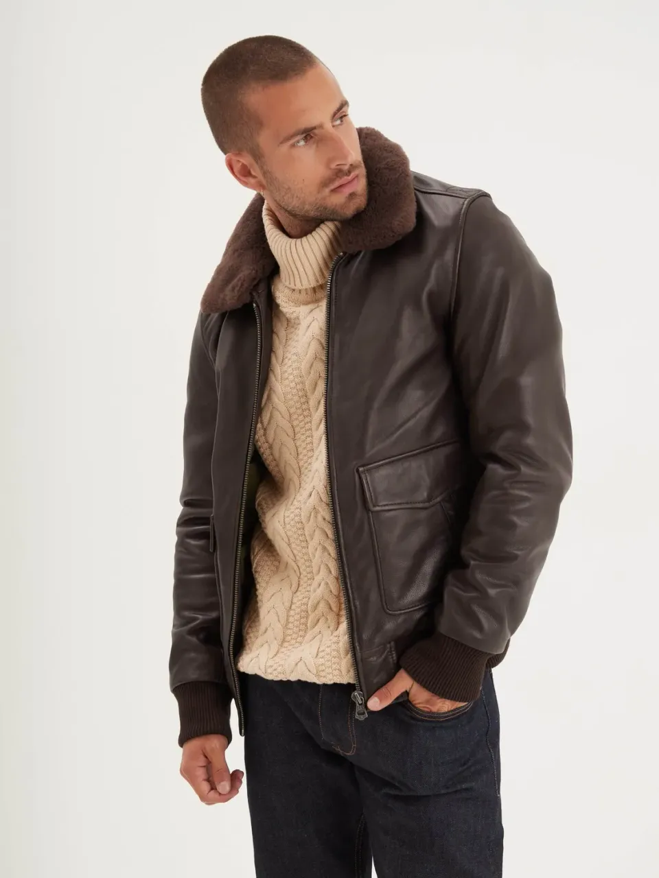 Daytona Mirage blouson aviateur cuir noir vachette