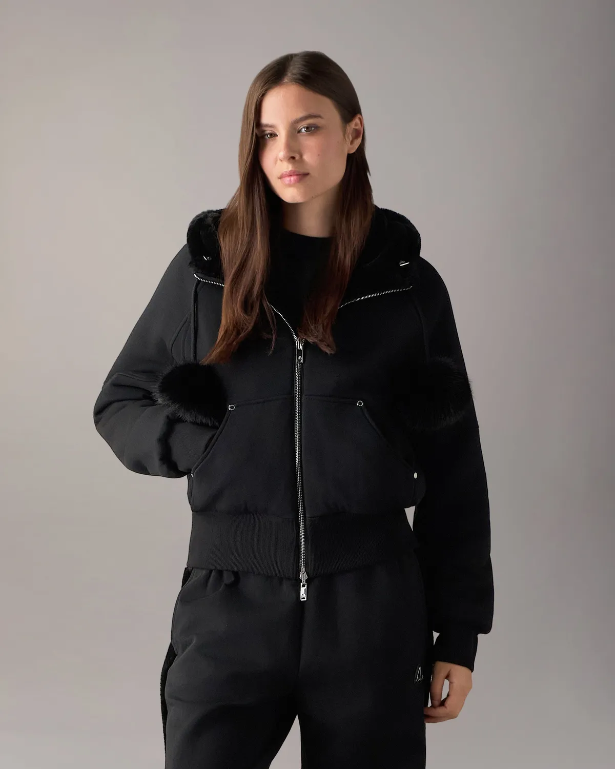 Moose Knuckles Oro Bunny hoodie réversible peluche