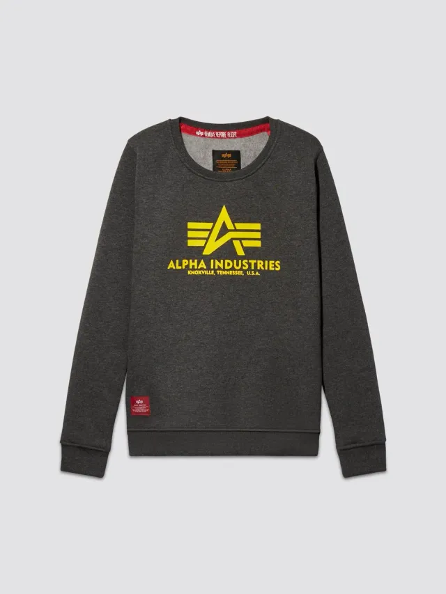 Alpha Industries Youth Basic Sweater sweat enfant charcoal heather coton