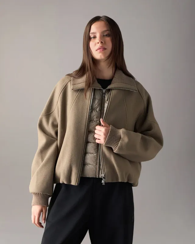Moose Knuckles Grid 3-en-1 bomber laine Ashen