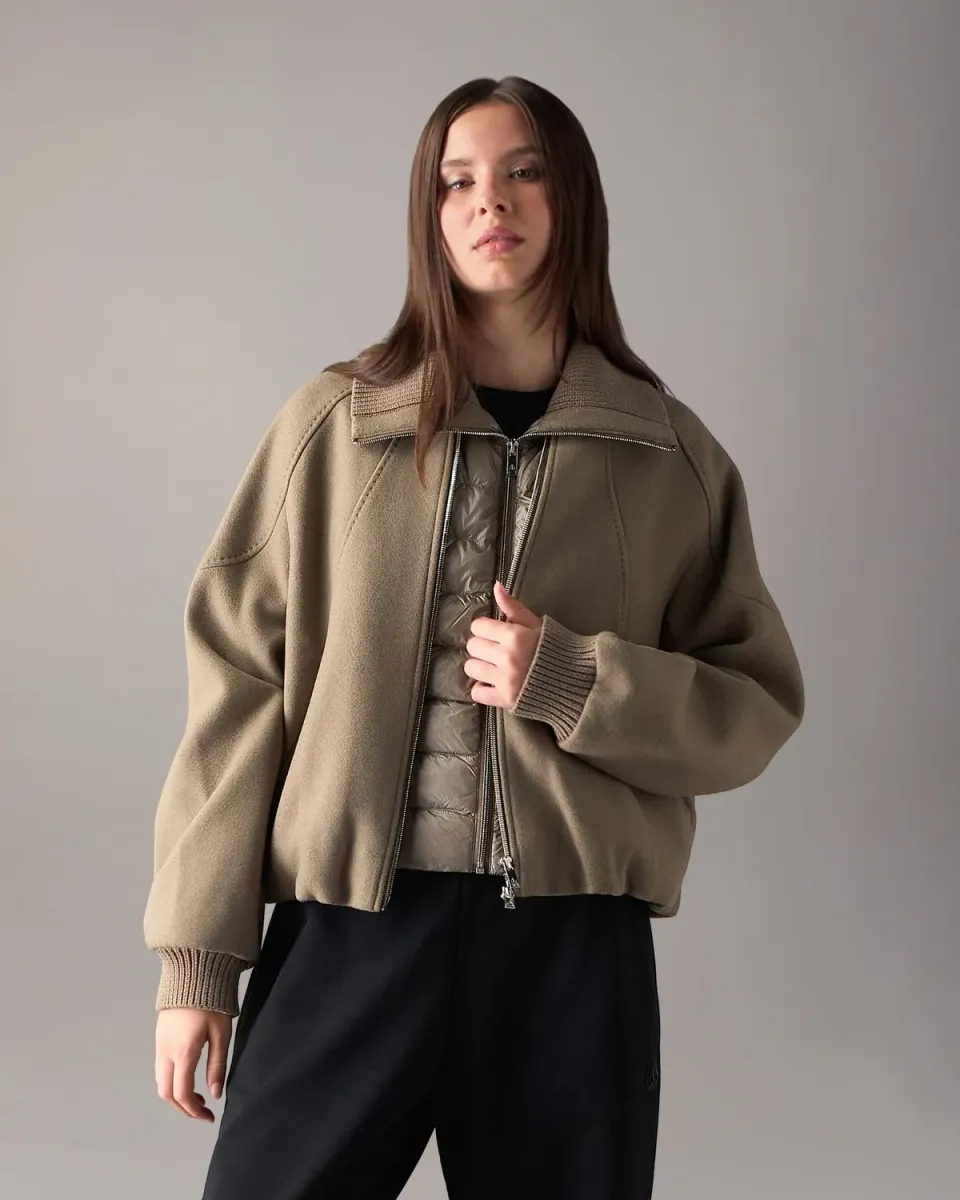 Moose Knuckles Grid 3-en-1 bomber laine Ashen