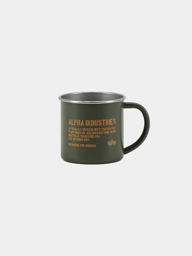 Alpha Industries Steel mug acier inoxydable noir logo