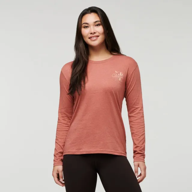 Cotopaxi Hello Llama t-shirt manches longues Silver Leaf