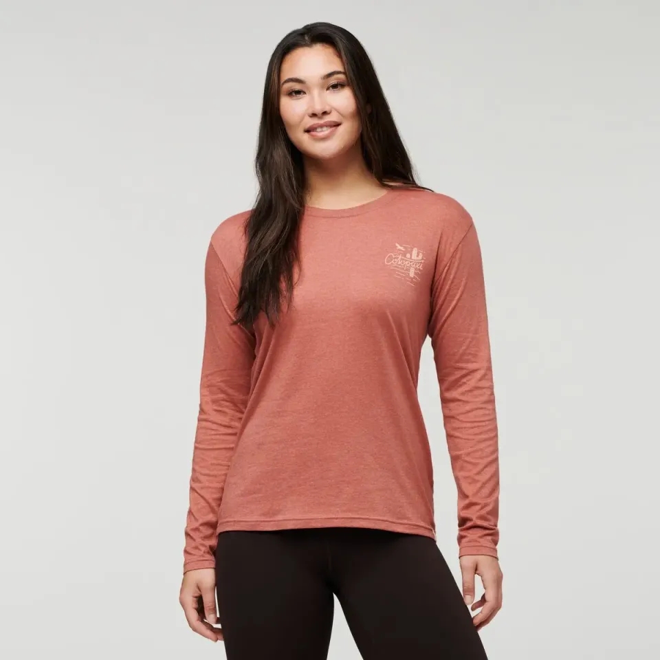 Cotopaxi Hello Llama t-shirt manches longues Silver Leaf