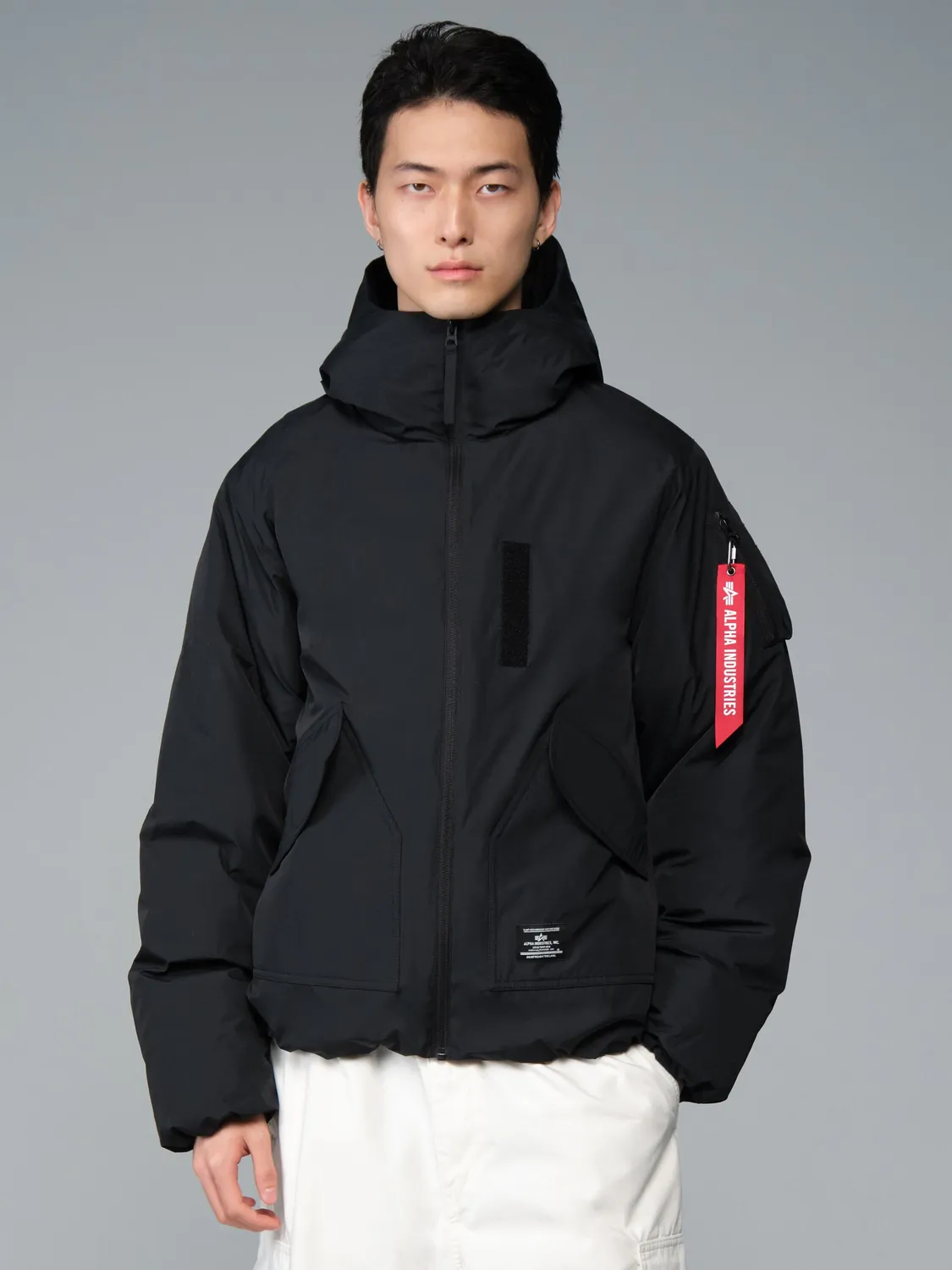 Alpha Industries Lee parka puffer noir matelassée