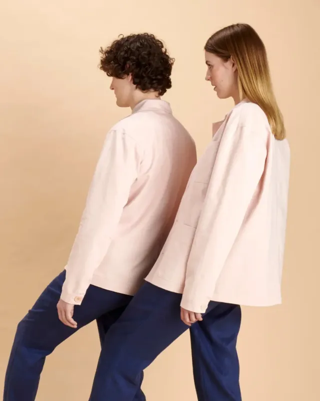 Soubacq Le Bleu Opaline veste de travail rose