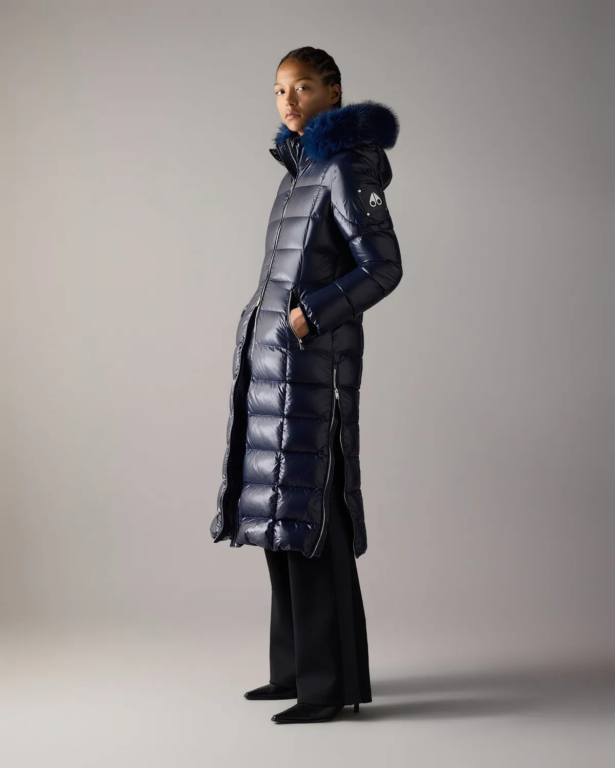 Moose Knuckles Celestia parka longue brillante noire