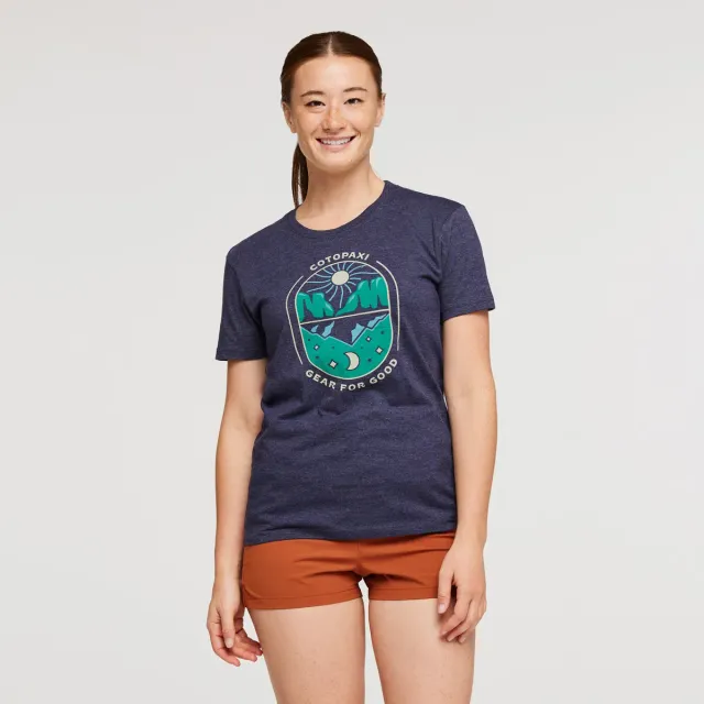 Cotopaxi Day and Night t-shirt femme coton maritime