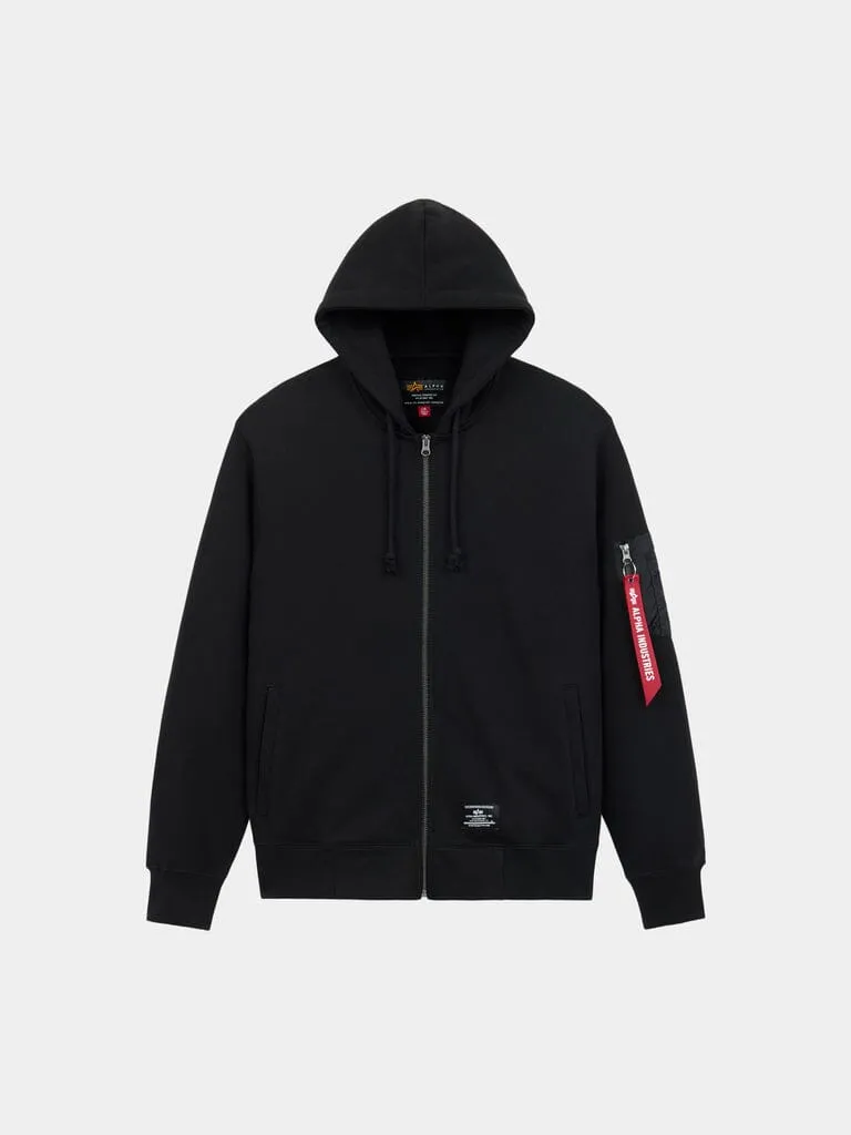 Alpha Industries Utility Pocket sweat zip gris coton
