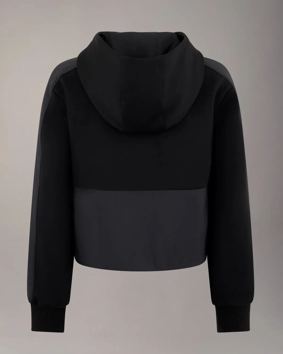 Moose Knuckles Mixed Media Hoodie sweat noir structuré