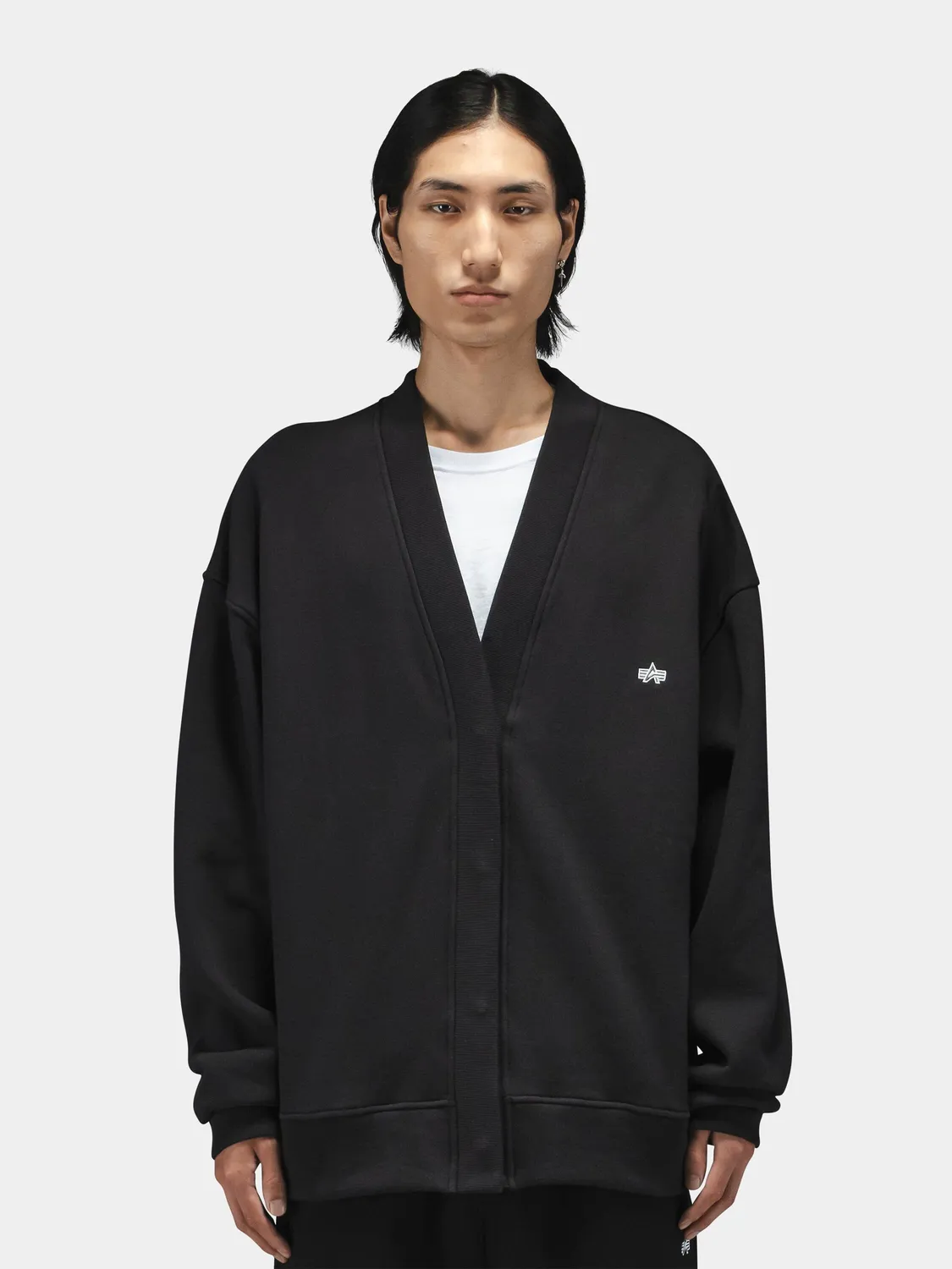 Alpha Industries Essential Cardigan cardigan noir coton