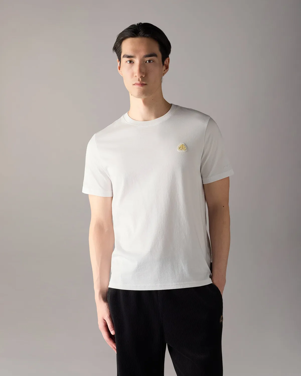 Moose Knuckles Gold Crescent T-Shirt t-shirt blanc coton