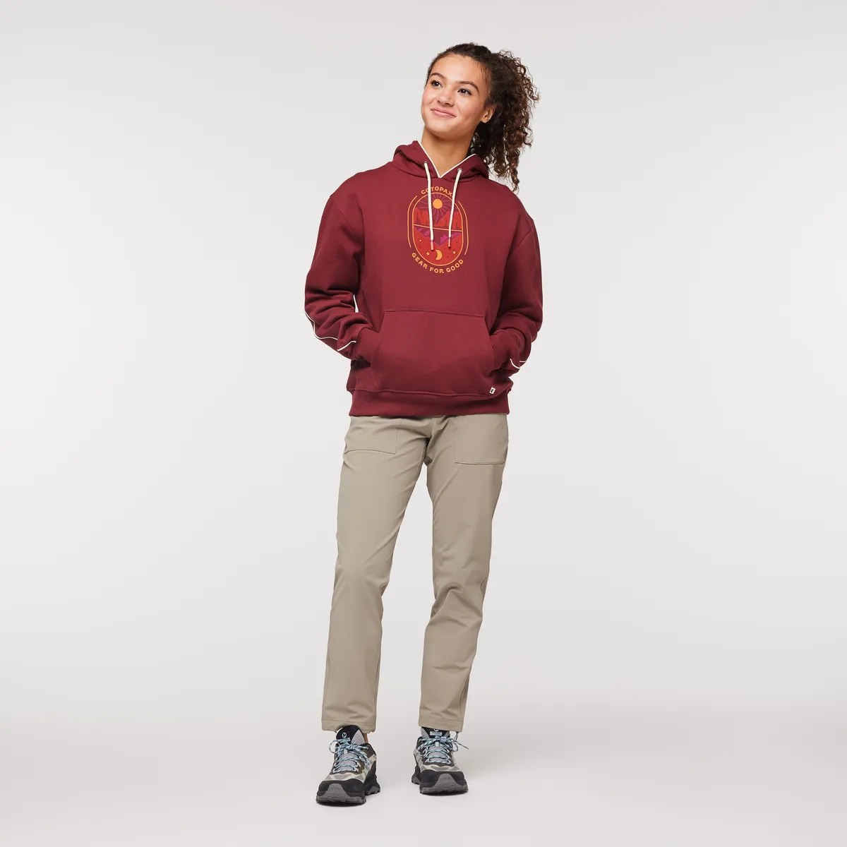 Cotopaxi Day And Night sweat capuche femme Burgundy coton