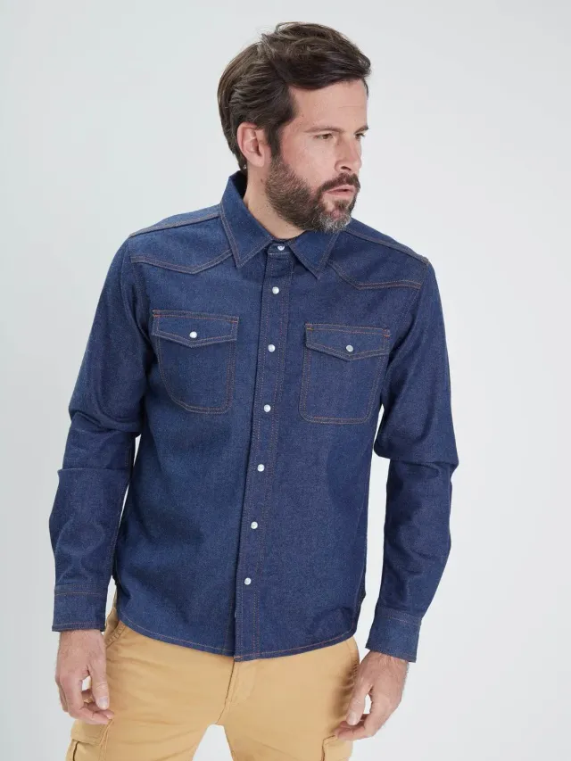 Daytona Patroller chemise denim blue brut