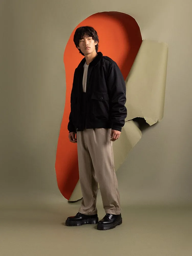 Alpha Industries B-10 bomber noir coton satiné