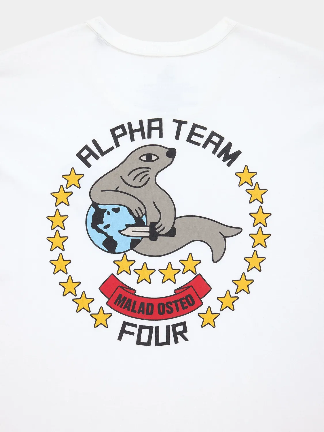 Alpha Industries Seal t-shirt relaxed blanc coton