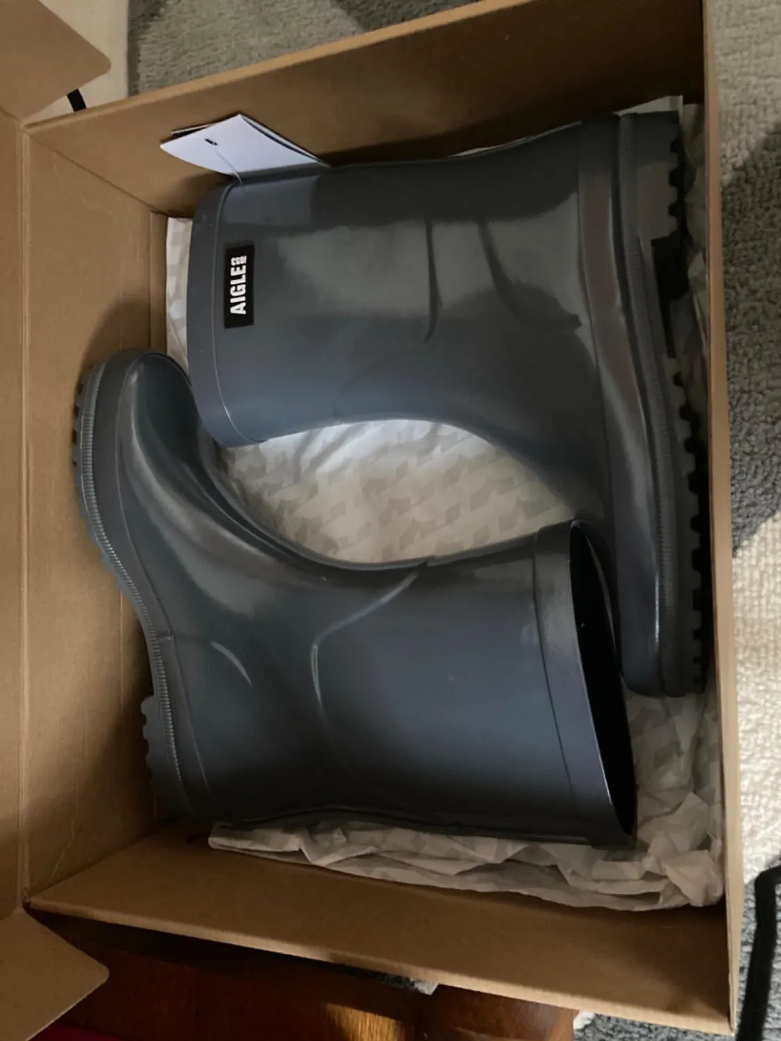 Aigle Eliosa bottillon pluie verni femme caoutchouc