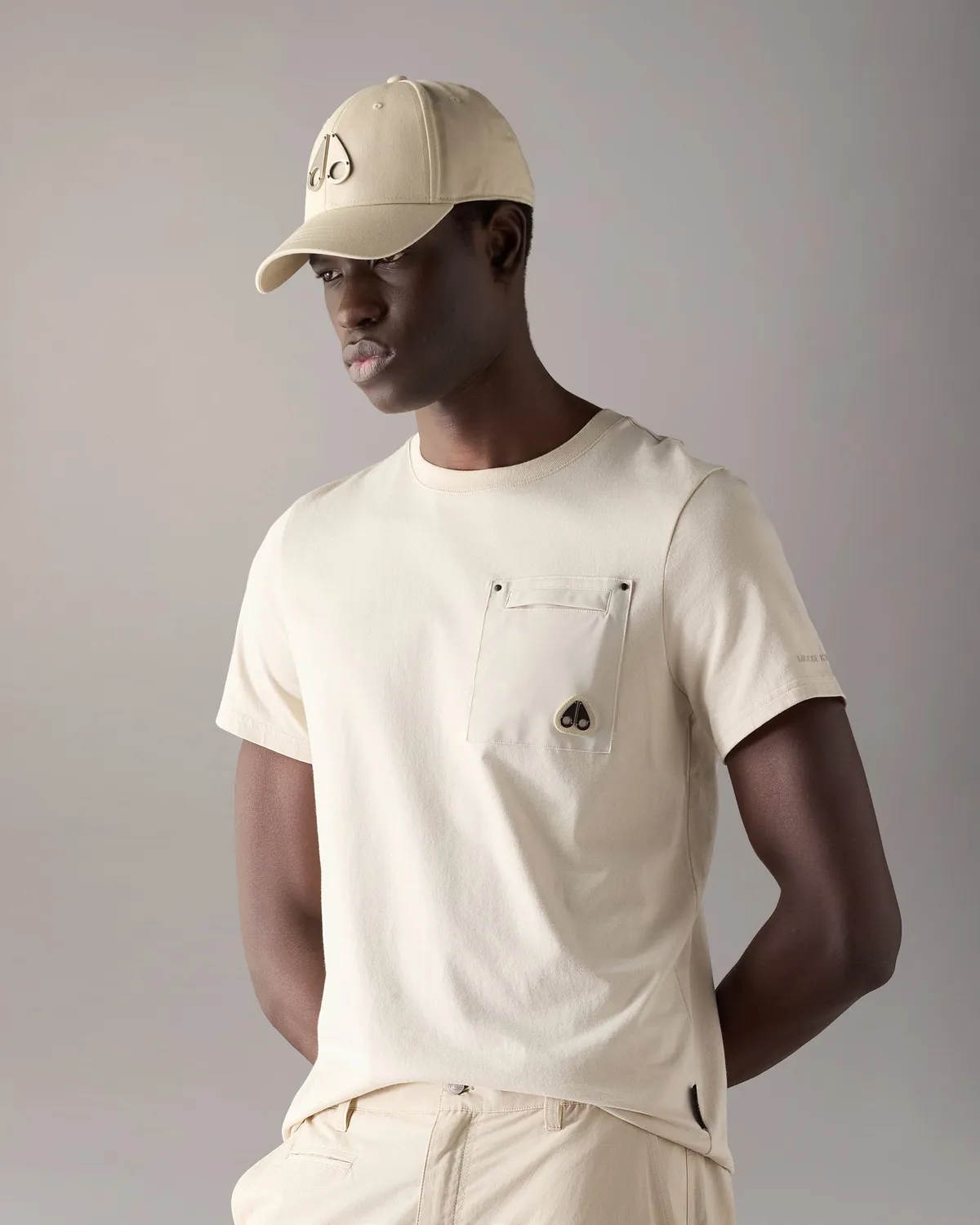 Moose Knuckles Dalon T-shirt Alabaster coton homme