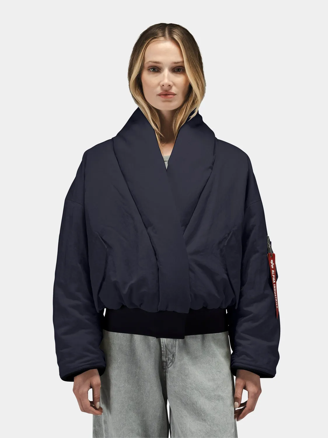 Alpha Industries Shawl Collar blouson bomber femme cocoa duvet