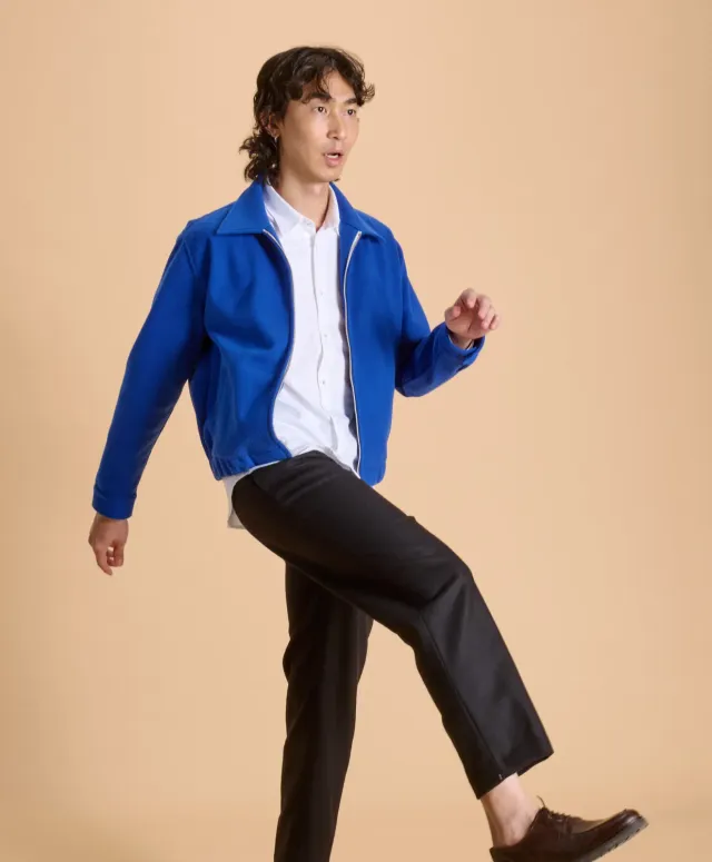 Soubacq Blouson Alexandre blouson sergé bleu flamboyant