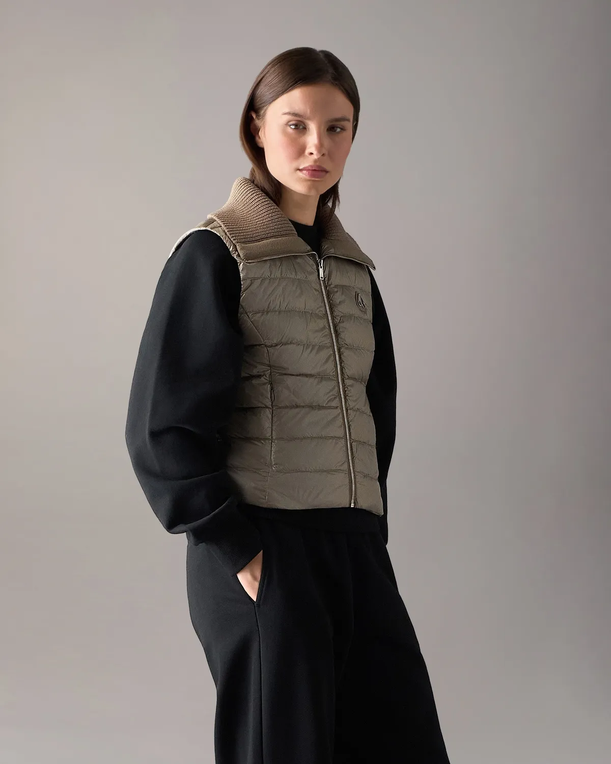 Moose Knuckles Grid 3-en-1 bomber laine Ashen