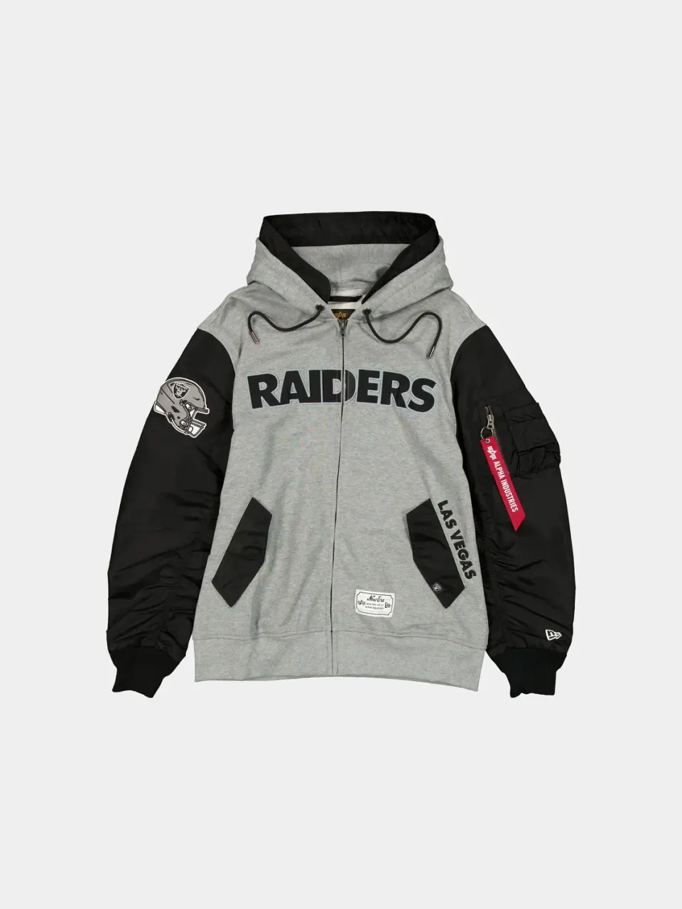Alpha Industries Raiders MA-1 hoodie zip noir coton