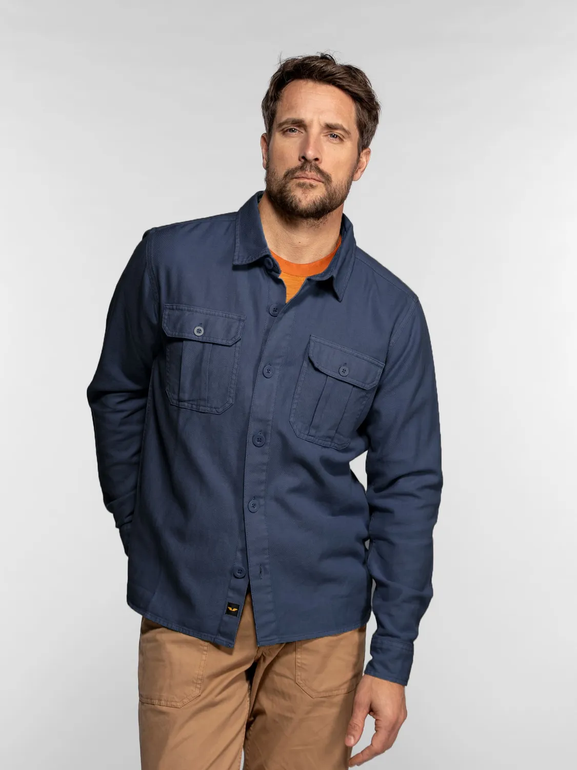 Daytona Carbon chemise homme beige lin coton