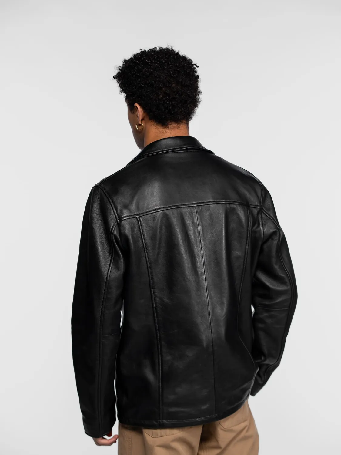 Daytona Dodge veste cuir homme noir agneau regular