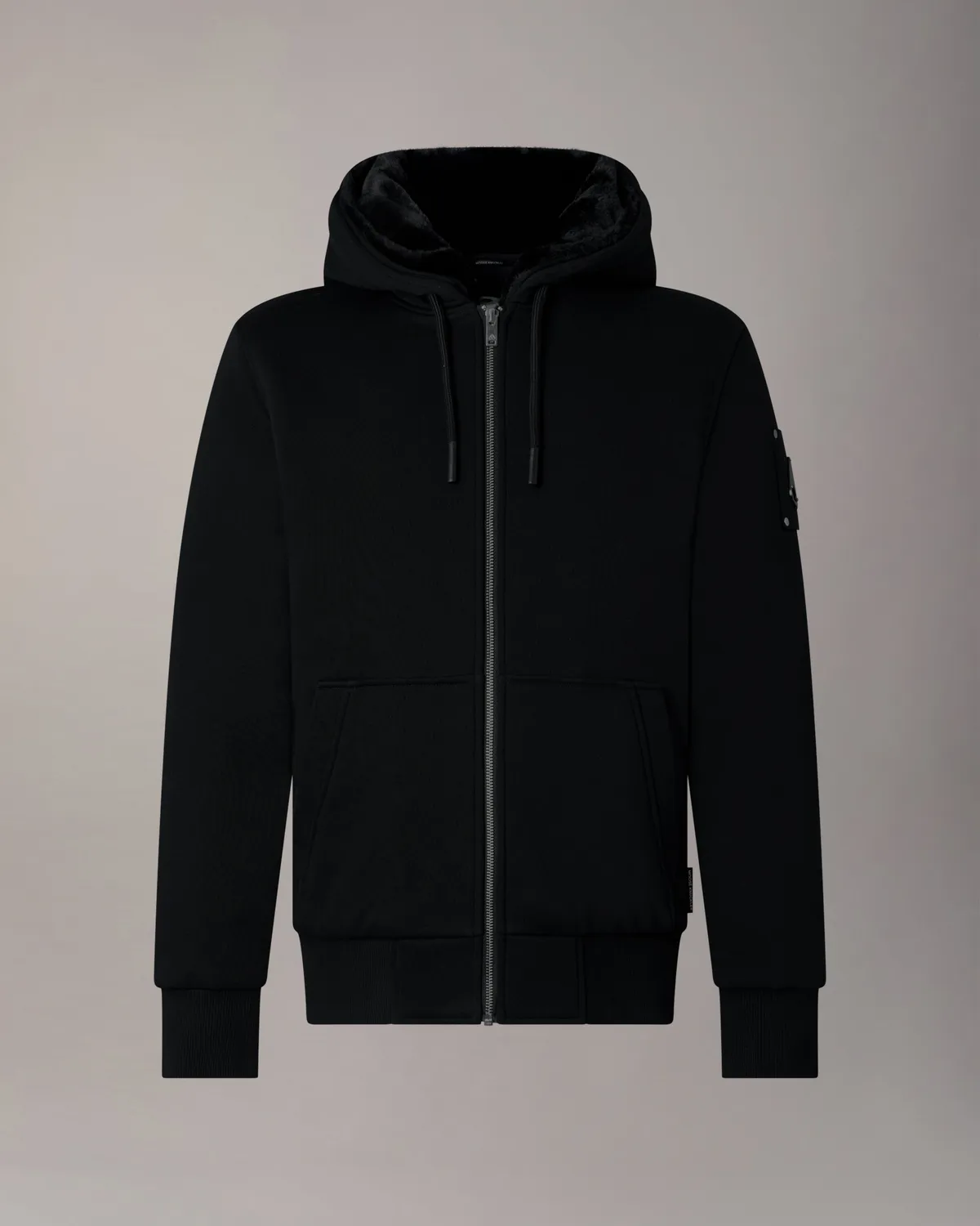 Moose Knuckles Bunny hoodie noir molleton chaud