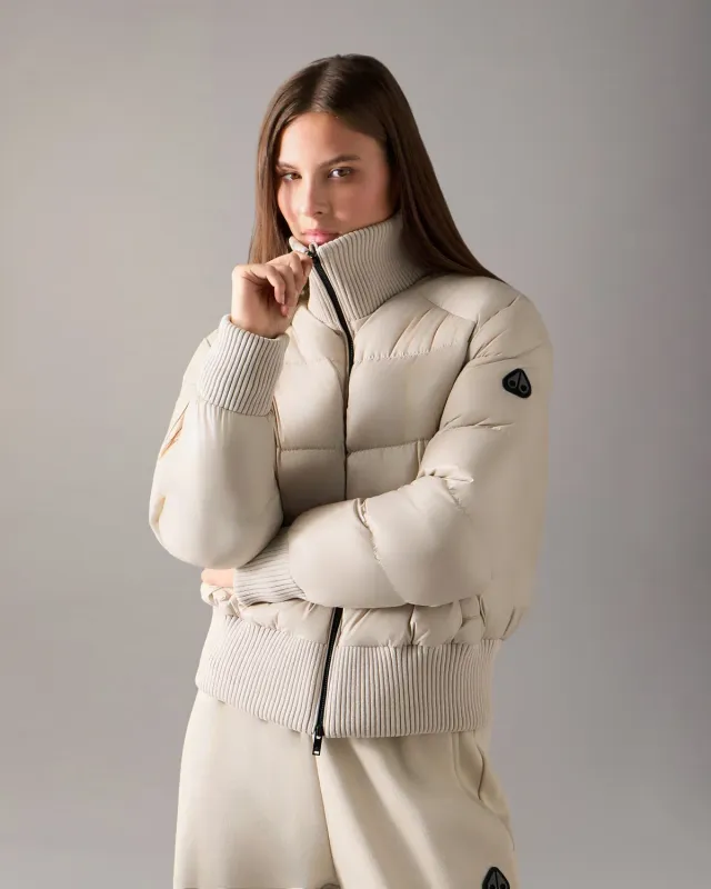 Moose Knuckles Queens bomber alabaster duvet femme