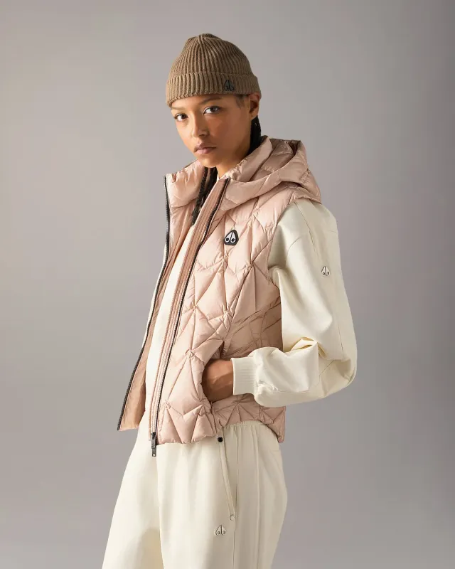 Moose Knuckles Iceberg gilet duvet matelassé rosewood