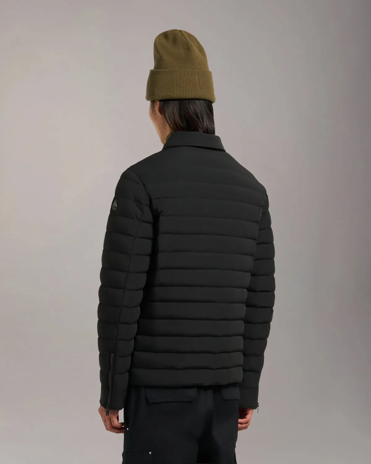 Moose Knuckles Lennox Shirt veste noire matelassée