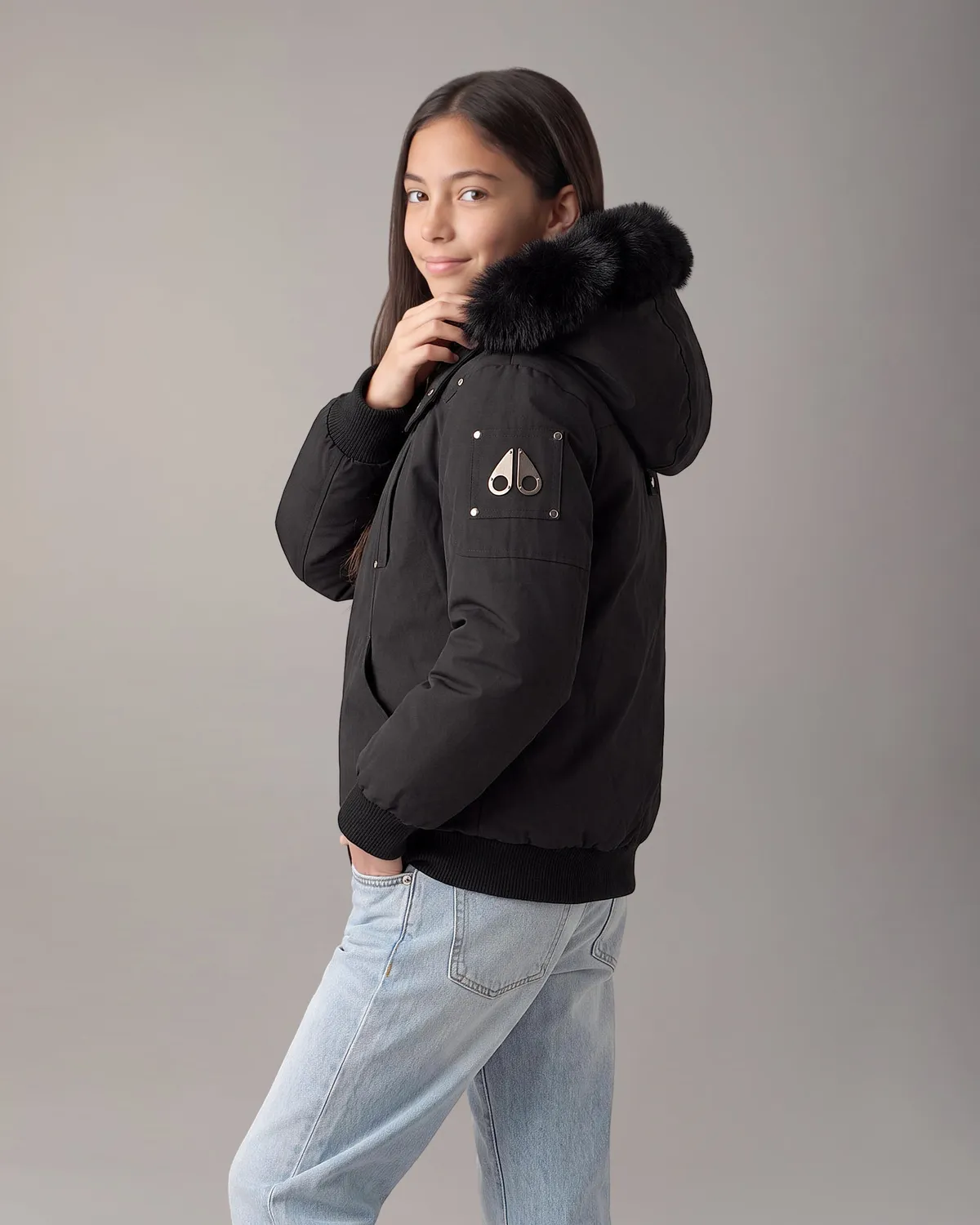 Moose Knuckles Original Bomber Enfant Noir Duvet