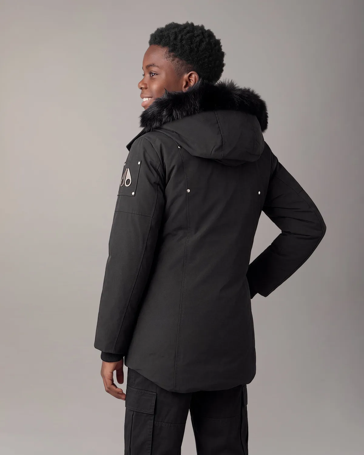 Moose Knuckles Original Parka Duvet Enfant Noir Grand Froid